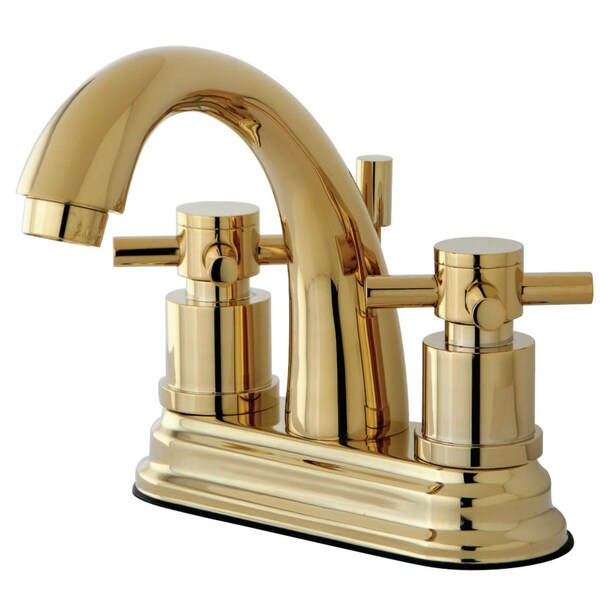 KS8612DX 4" Centerset Bathroom Faucet, Polished Brass